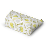 Lemon Tile Accessory Pouch w T-bottom in Yellow